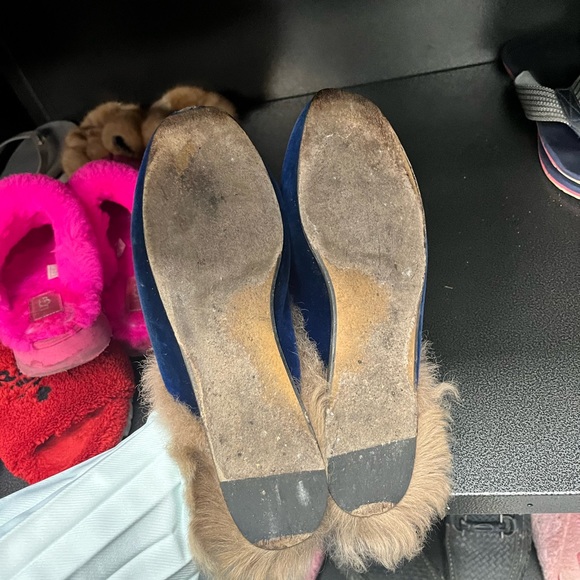 Velvet Gucci fur mules - Picture 3 of 3
